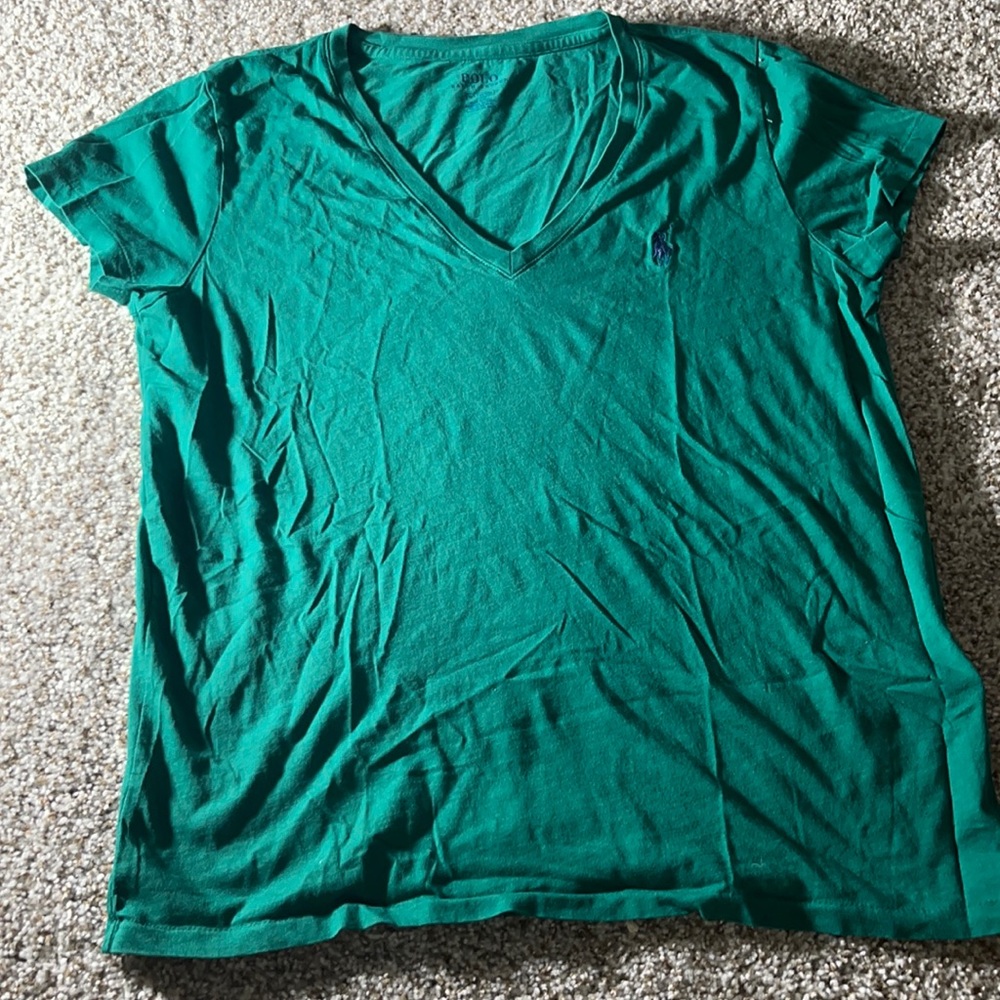 Turquoise polo tee